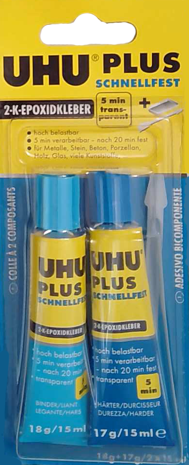 Kleber, UHU-plus 2 Komponenten schnellfest 5 min.