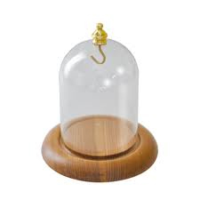 Taschenuhr-Dom, Holzsockel hellbraun