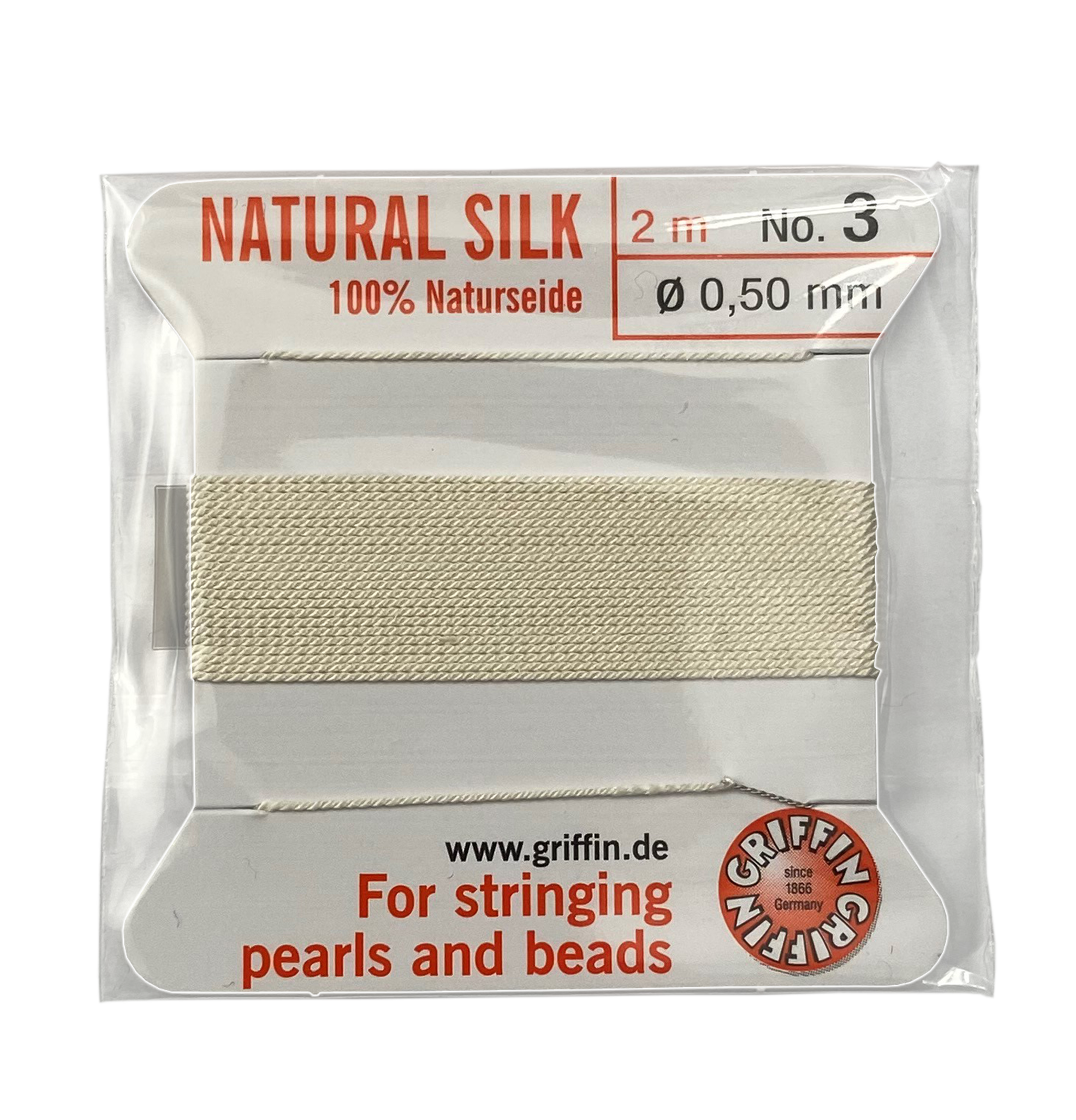 Perlseide weiss, Naturseide 1Nadel