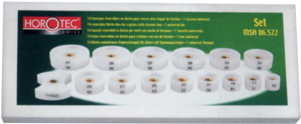 Druckstücke Horotec, schräger Rand, 14+1 Stk Druckstücke Horotec, schräger Rand, 14+1 Stk