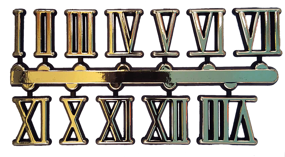 Zahlensatz römisch, gelb