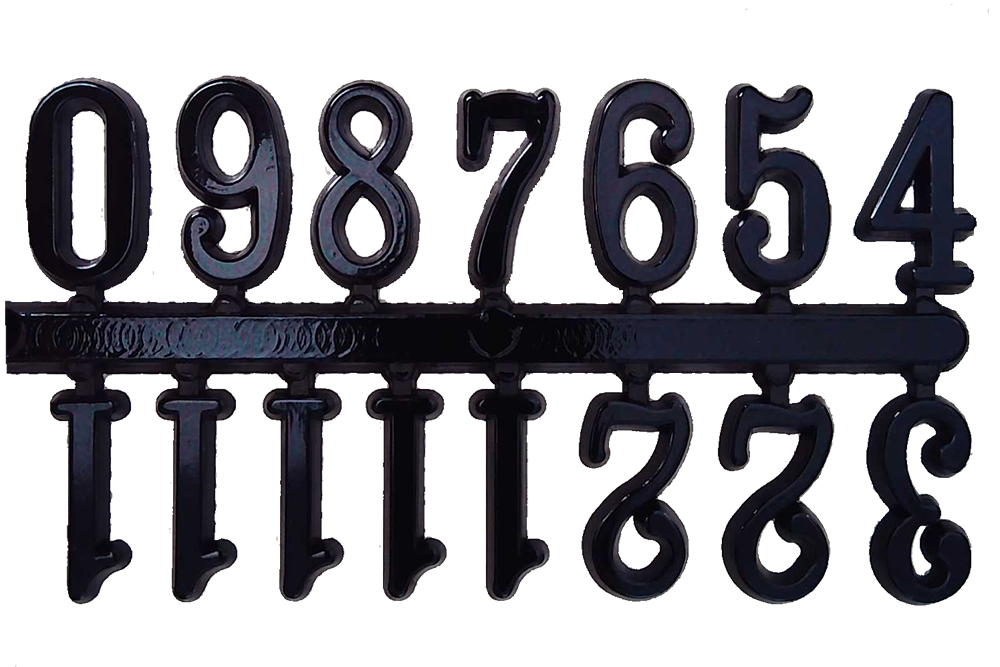 Zahlensatz arabisch, schwarz