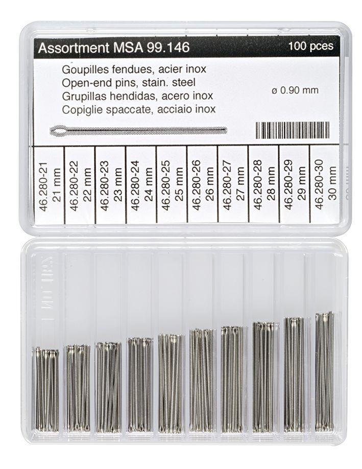 Open-End-Pins, 0,9mm, P100 - Extra lang