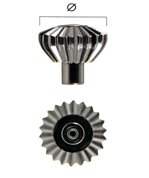 Taschenuhr-Krone, einfach, stahl