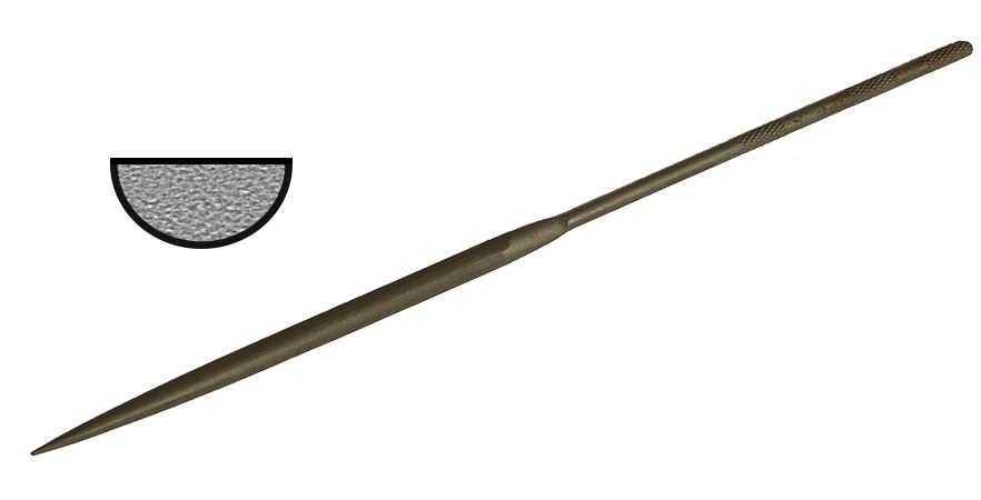 Nadelfeile, halbrund, H2