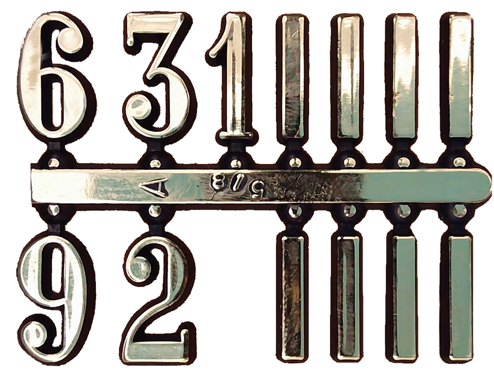 Zahlensatz arabisch/strich, gelb