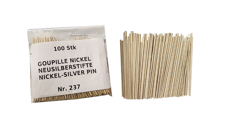 Scharnierstifte sort., Neusilber, 100Stk Scharnierstifte sort., Neusilber, 100Stk