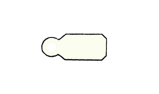 Kunststoffetiketten mit Bindfaden 19 X 8 MM