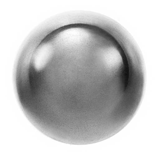 Ohrknöpfe System 75 Palladiumweiss/Kugel 4mm