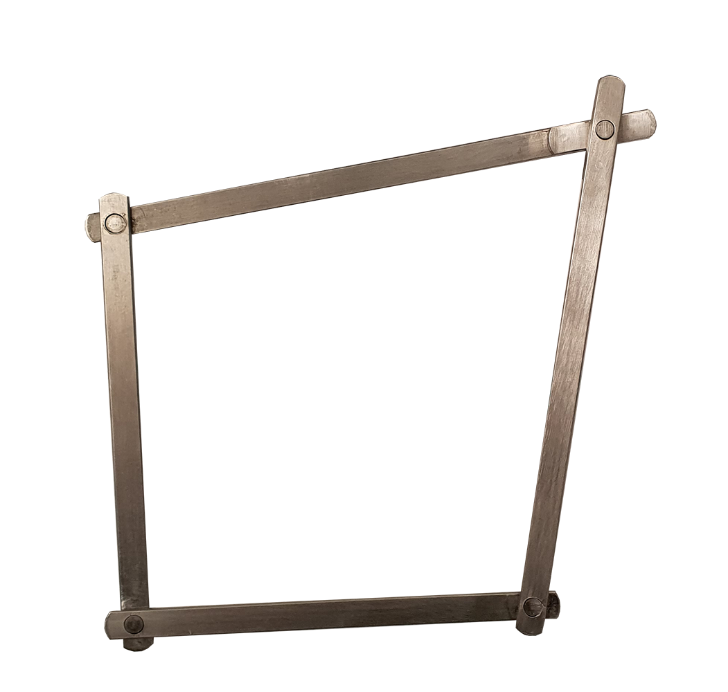 Begrenzungsrahmen für Steinpapier, Metall