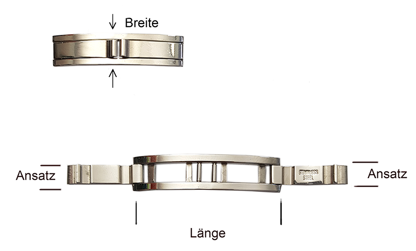 Butterflyschließe ohne Drücker, erhaben