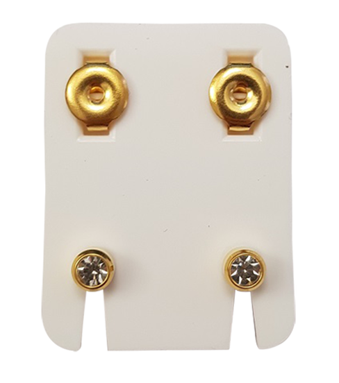 Ohrknöpfe Standard Vergoldet/Imit.Diamant