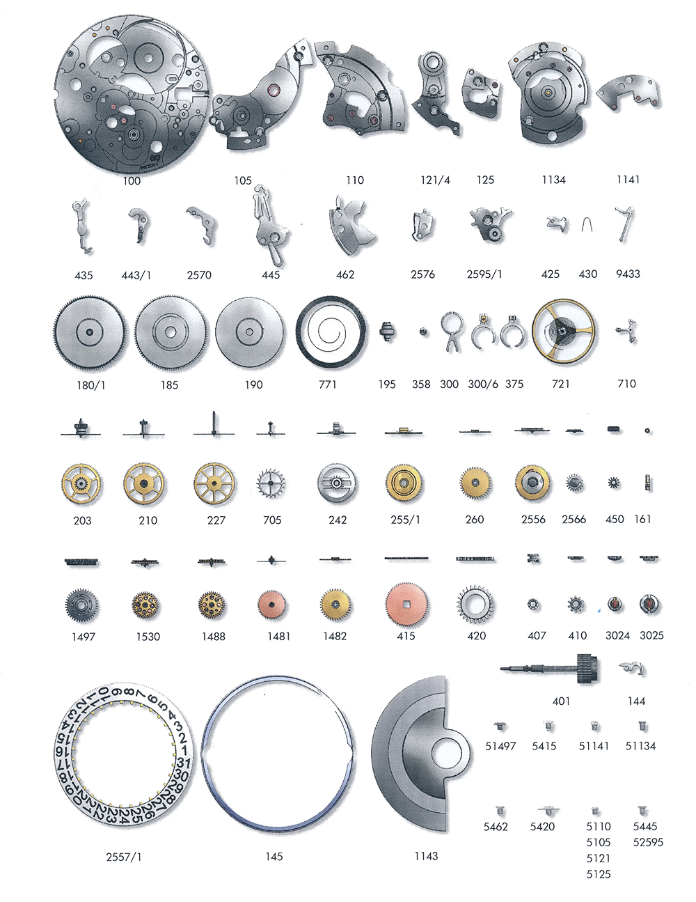 Werkteile Sellita 300-1 Werkteile Sellita 300-1