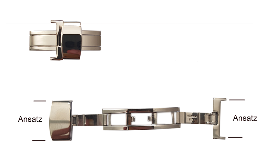 Faltschliesse für Lederband