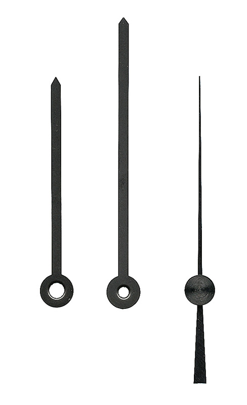 Zeigersatz Funkuhr, schwarz, 90/70