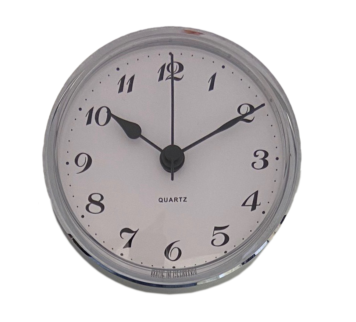 Einsteckwerke mit Arabischen Zahlen und weißer Lünette