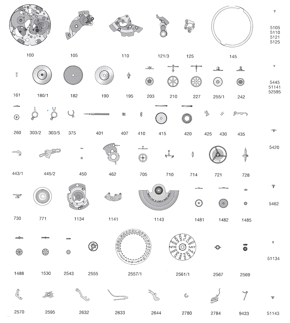Werkteile Eta 2824/34/36