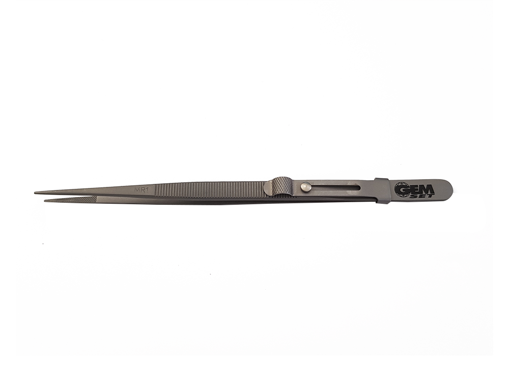 Steinpinzette mit Feststeller, I-Qualität, Mittel
