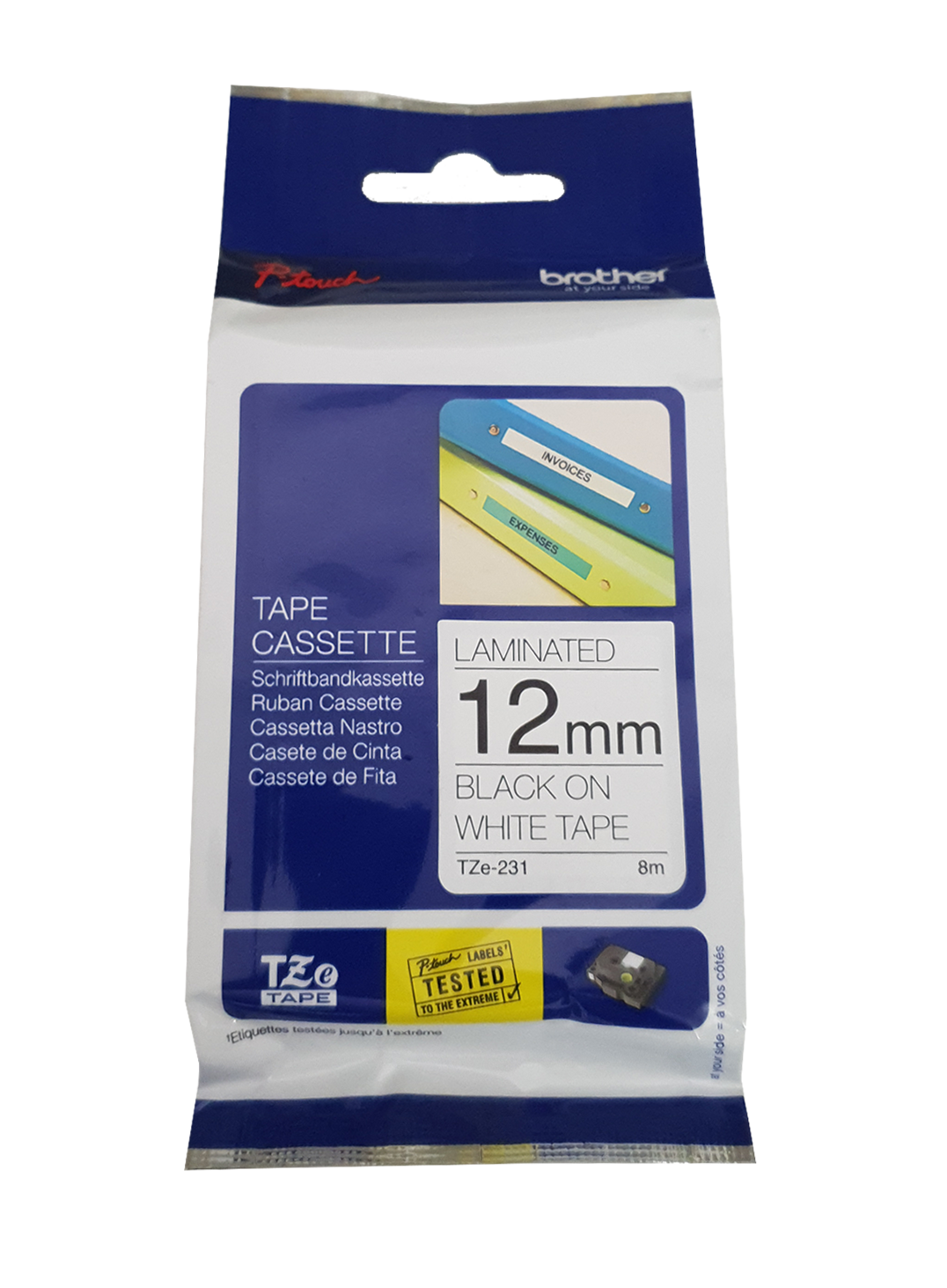 TZ-231, 12mm-weiss/schwarz