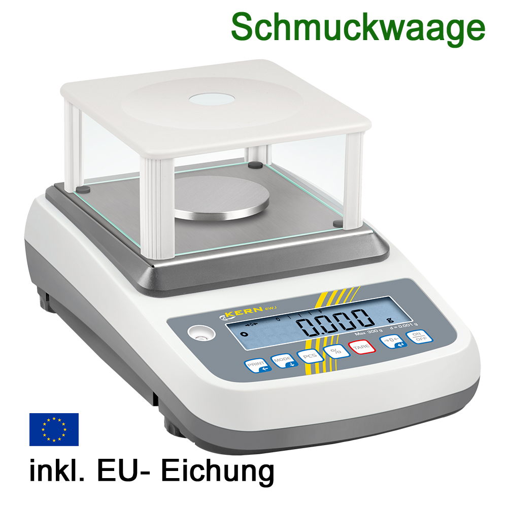 Kern Grammwaage EWJ 600-2M - 0,01g/600g, inkl. EU-Eichung Kern Grammwaage EWJ 600-2M - 0,01g/600g, inkl. EU-Eichung
