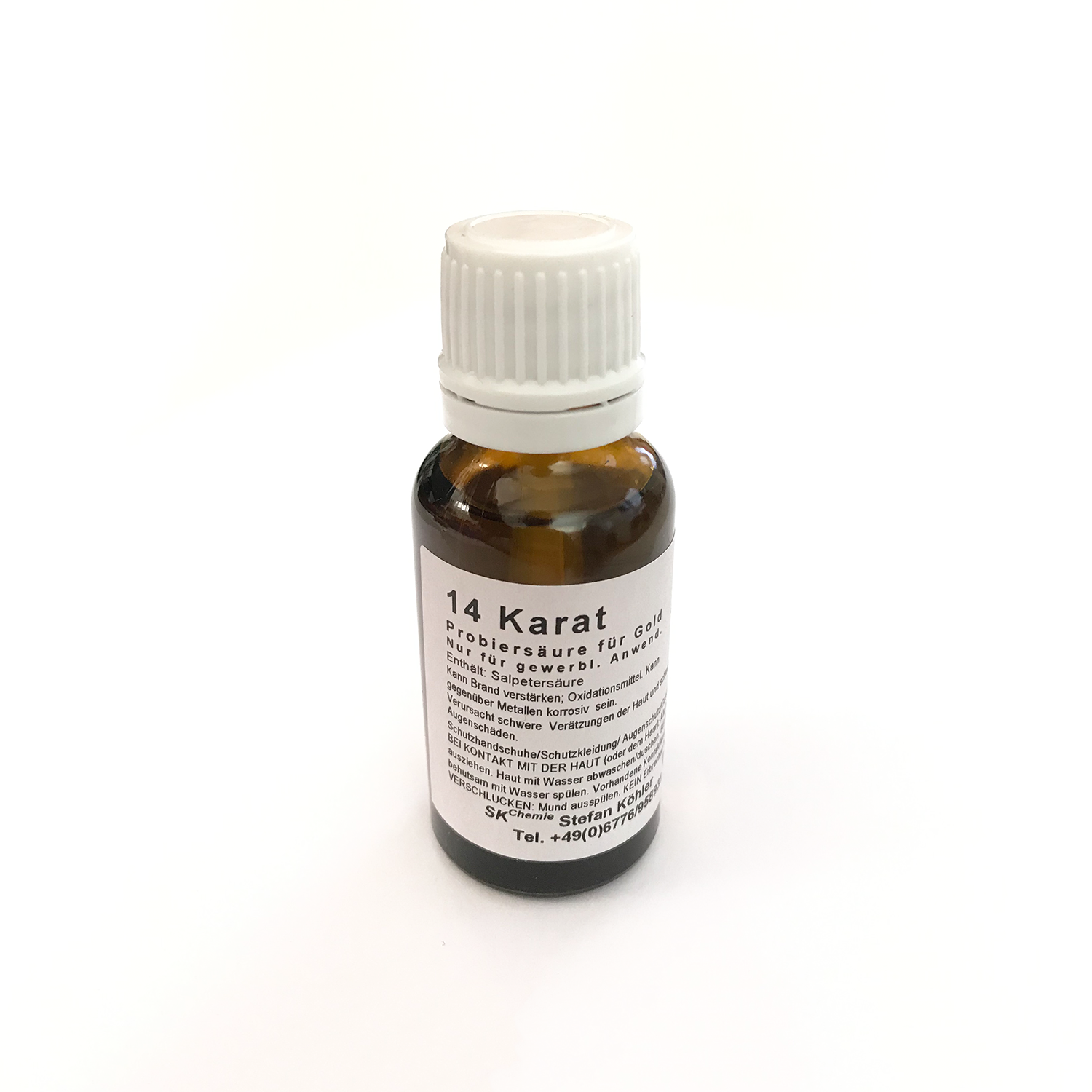 Probiersäure, Gold 14kt