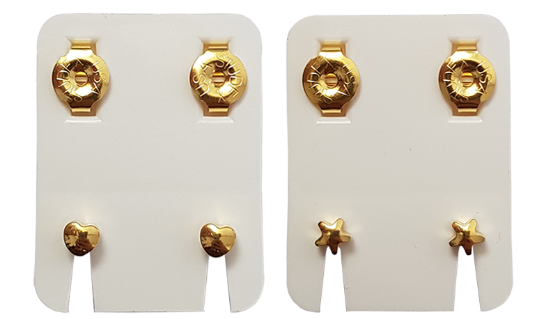 Ohrknöpfe Standard Vergoldet/Formen sort.