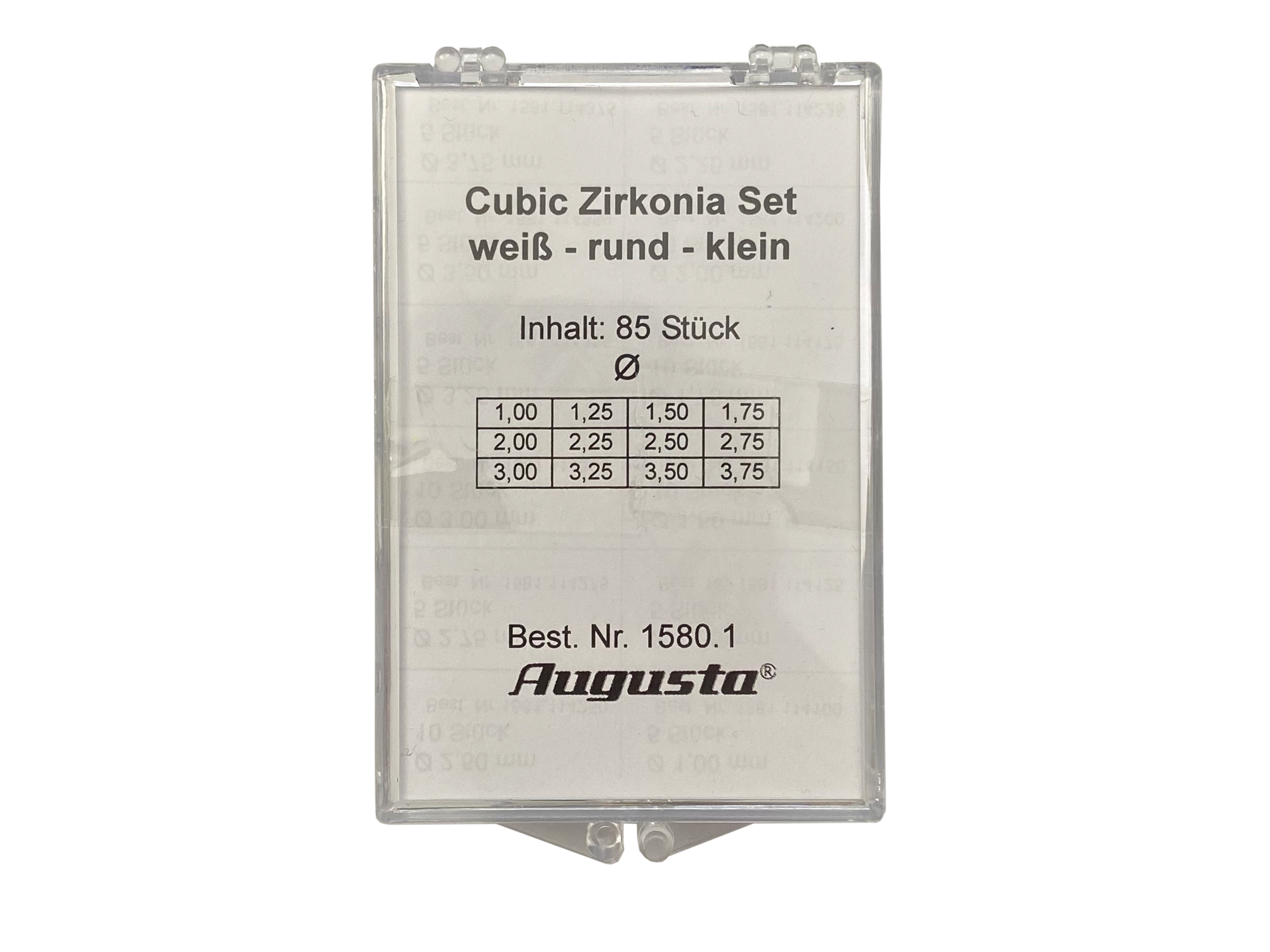 Zirkonia Steine, Sortiment, 1,0 - 3,75mm Zirkonia Steine, Sortiment, 1,0 - 3,75mm