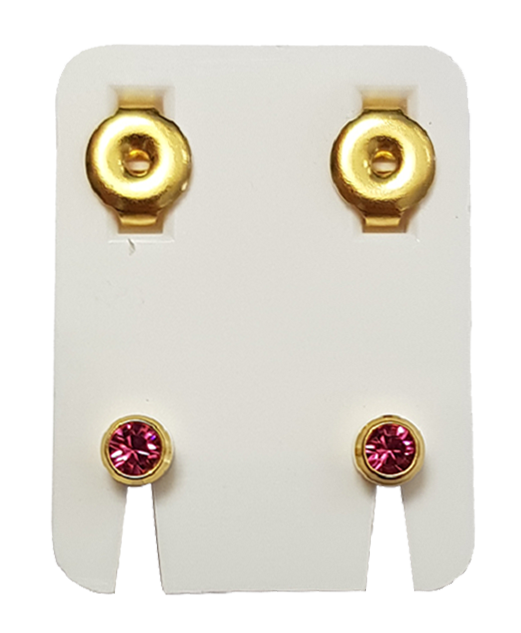 Ohrknöpfe Standard Vergoldet/Imit.Zirkon