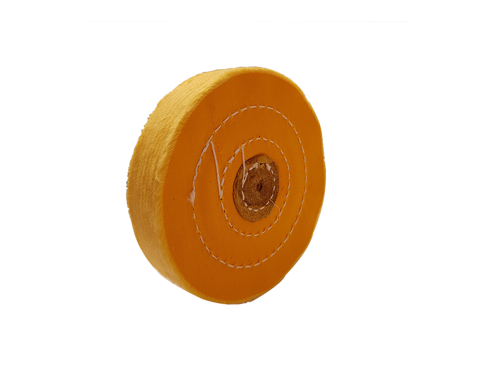 Schwabbelscheibe gelb 125x25mm Baumwolle