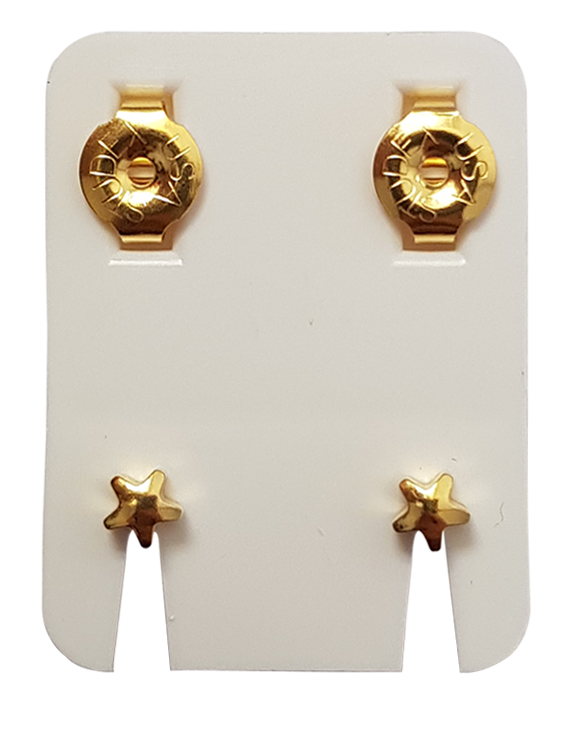 Ohrknöpfe Standard Palladiumweiss/Stern