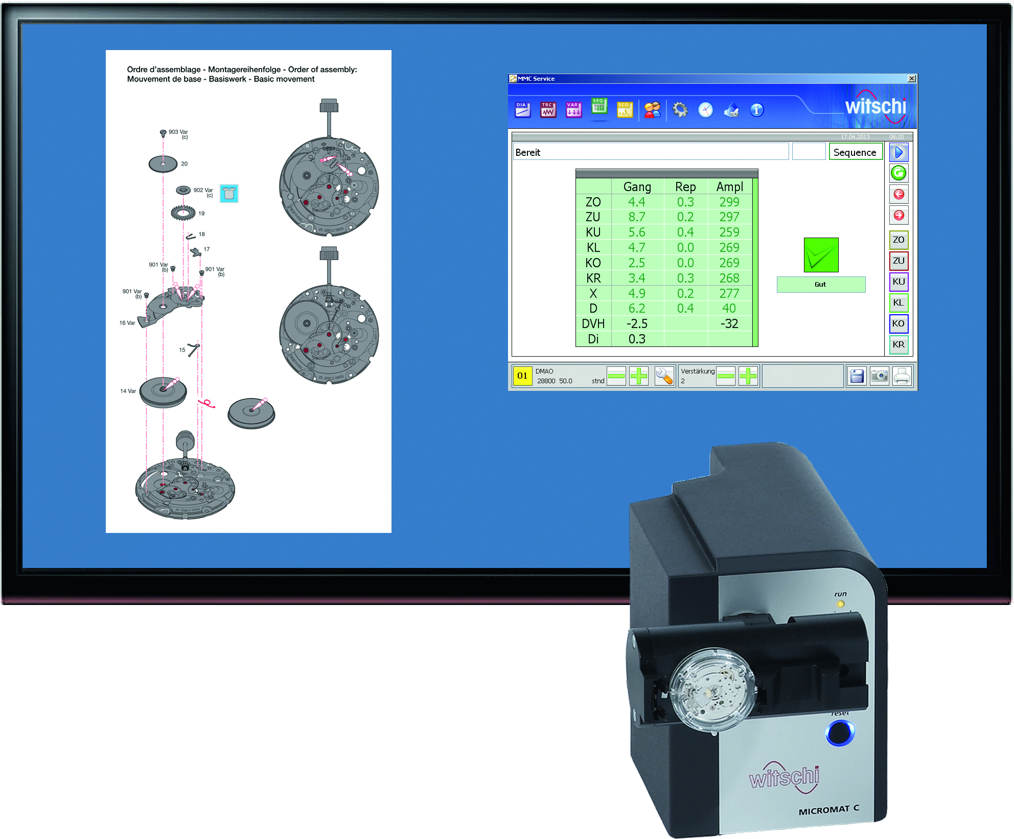 Uhrenprüfgerät Witschi Micromat C System