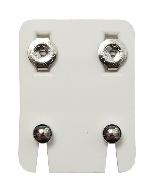 Ohrknöpfe Standard Palladiumweiss/Kugel