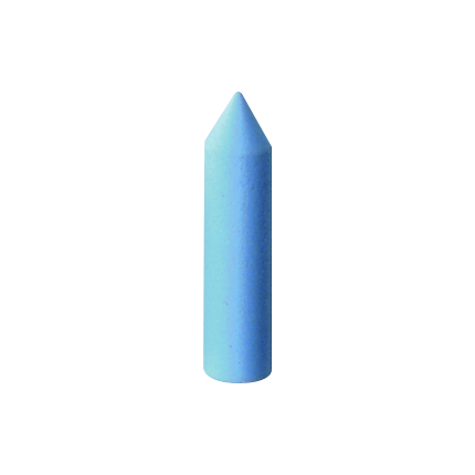 Gummipolierer Spitz blau, 21mm, fein, unmontiert