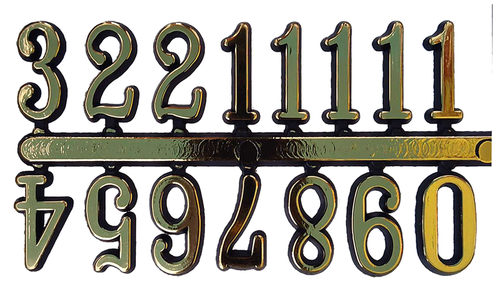 Zahlensatz arabisch, gelb