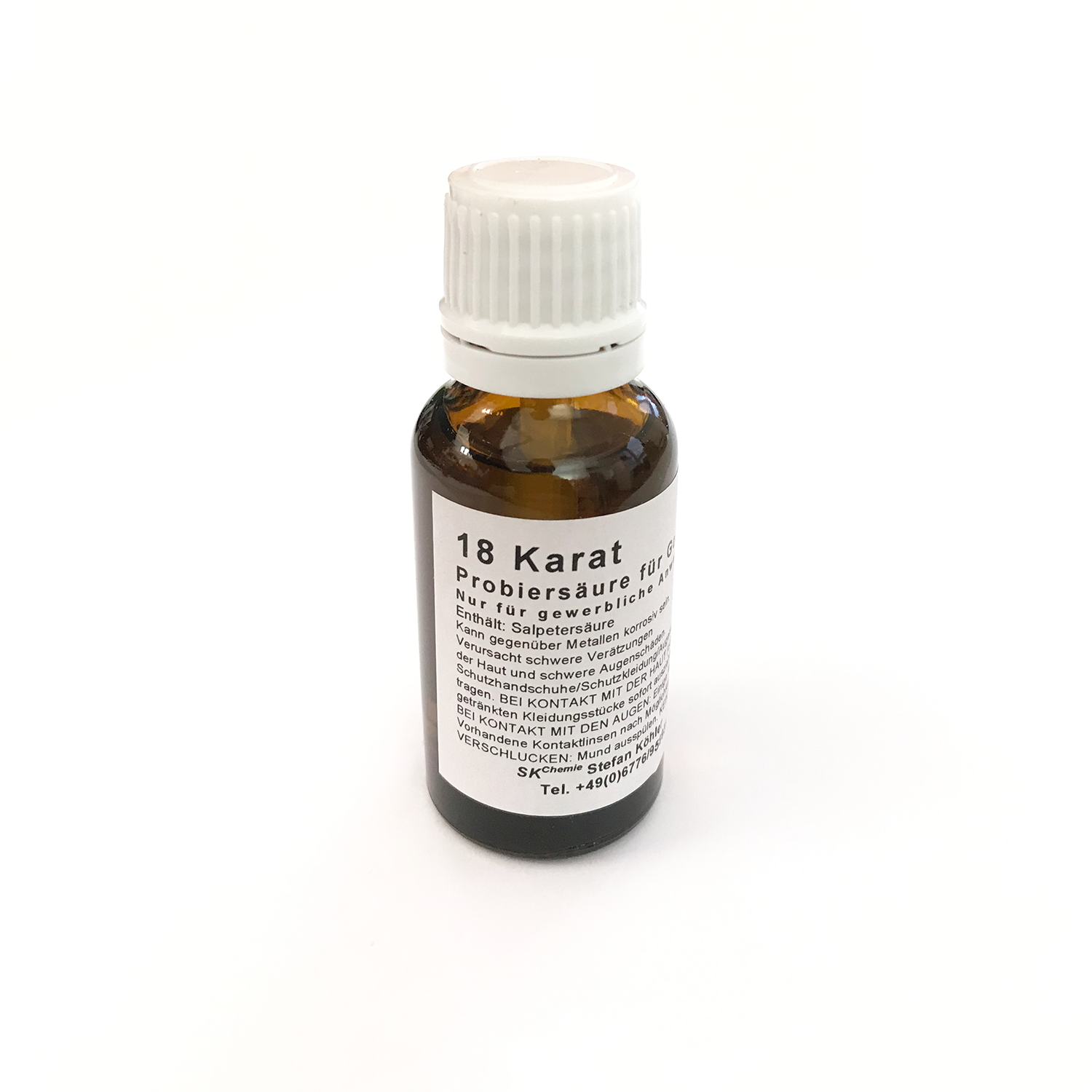 Probiersäure, Gold 18kt Probiersäure, Gold 18kt