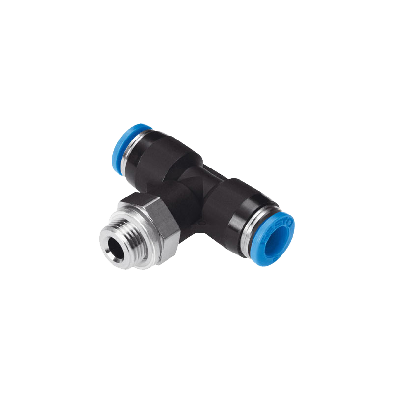 Druckluft-T-Abzweigstück 6mm, mit G1/4 Gewinde Druckluft-T-Abzweigstück 6mm, mit G1/4 Gewinde