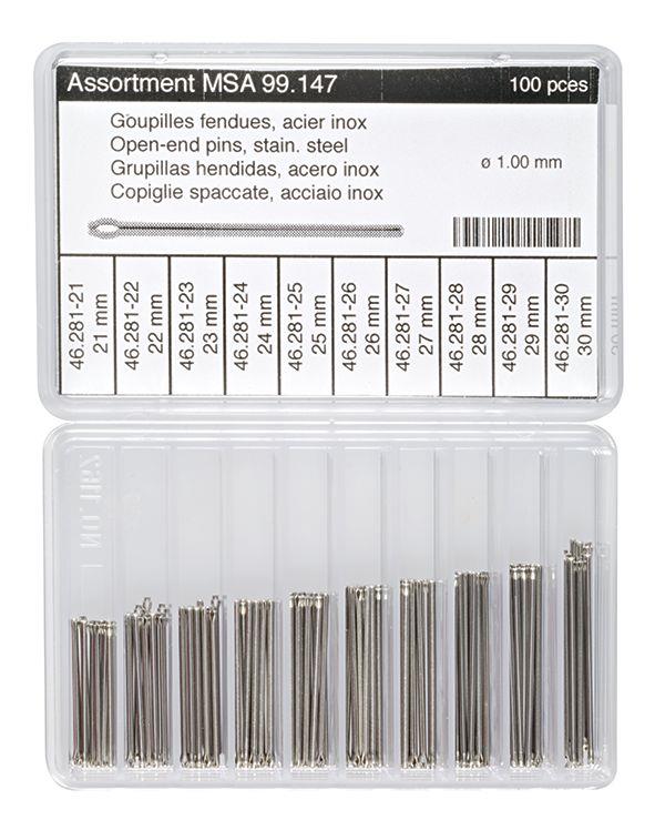 Open-End-Pins, 1,0mm, P100 - Extra lang