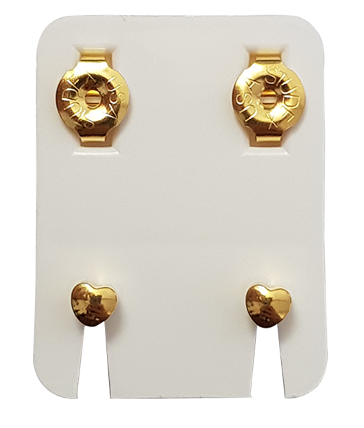 Ohrknöpfe Standard Vergoldet/Herz