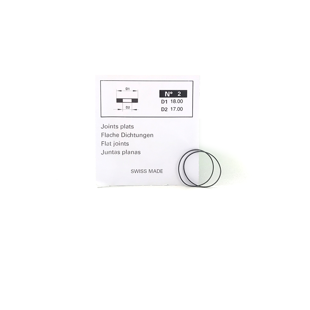 Flach-Dichtung, Kautschuk schwarz, 2 Stk. pro Falte