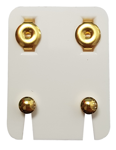 Ohrknöpfe Standard Vergoldet/Kugel