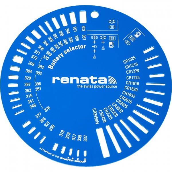 Batterieschablone Renata