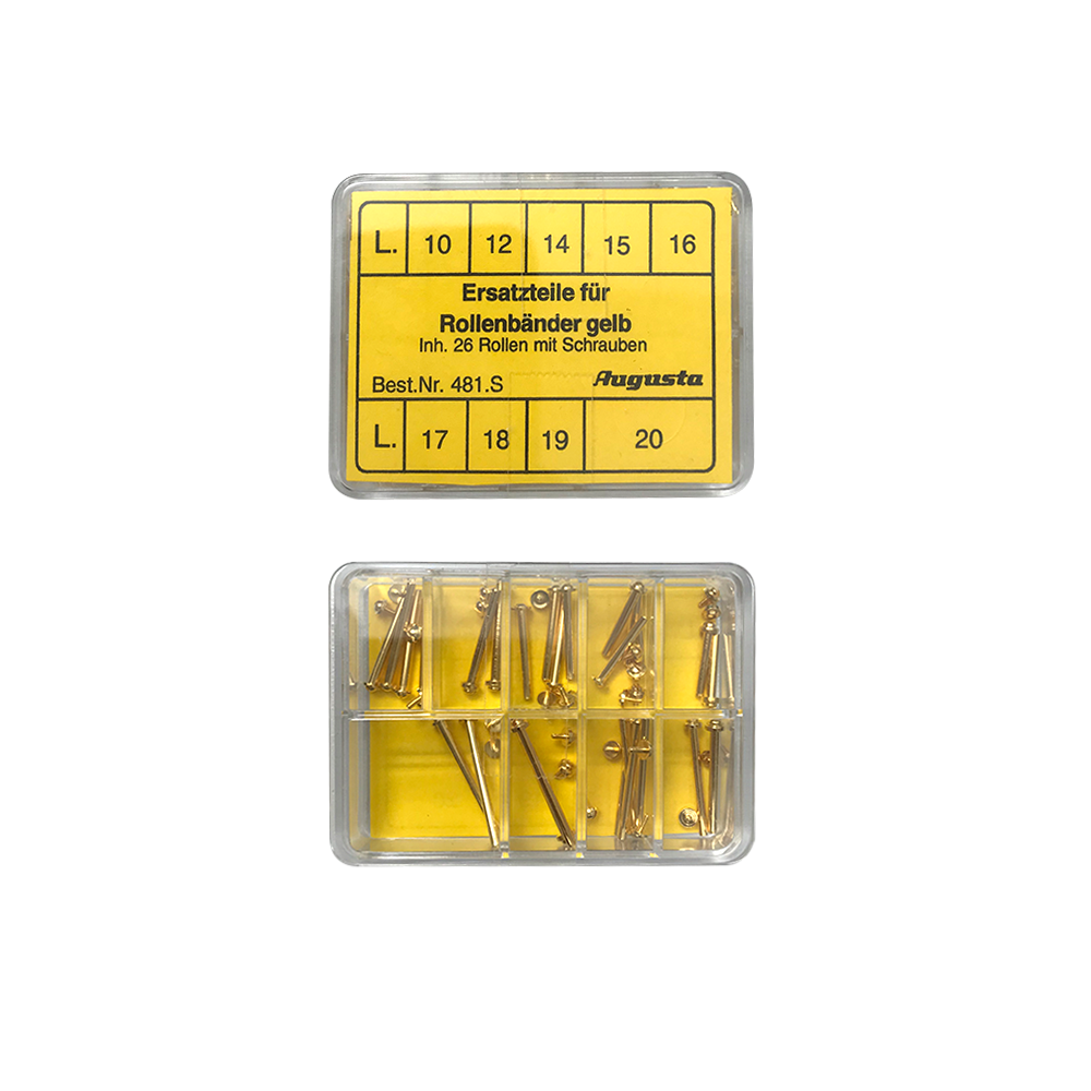 Schraub-Mittelbandstege, gelb, Sortiment 1,45mm