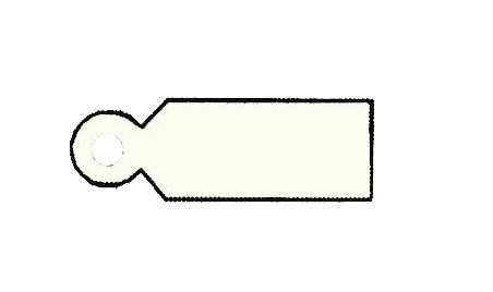 Kunststoffetiketten mit Bindfaden 23 X 8 MM