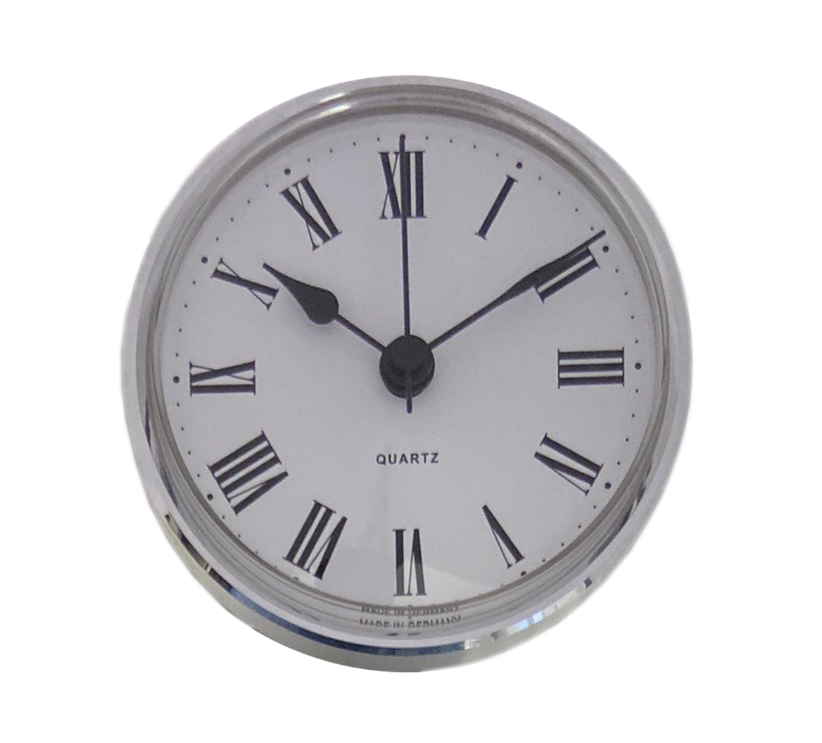 Einsteckwerke mit Römischen Zahlen und weißer Lünette