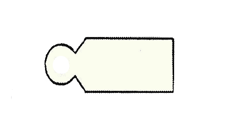 Papieretiketten mit Bindfaden 22 X 10 MM
