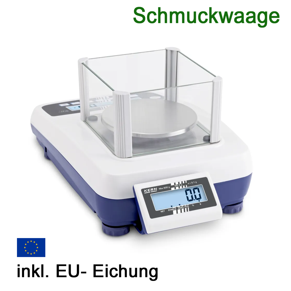 Kern Grammwaage EWJ 600-1M,  0,1g/600g, inkl. EU-Eichung