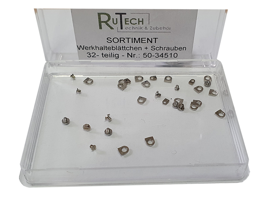 Sortiment Werkbefestigungsplättchen+Schrauben