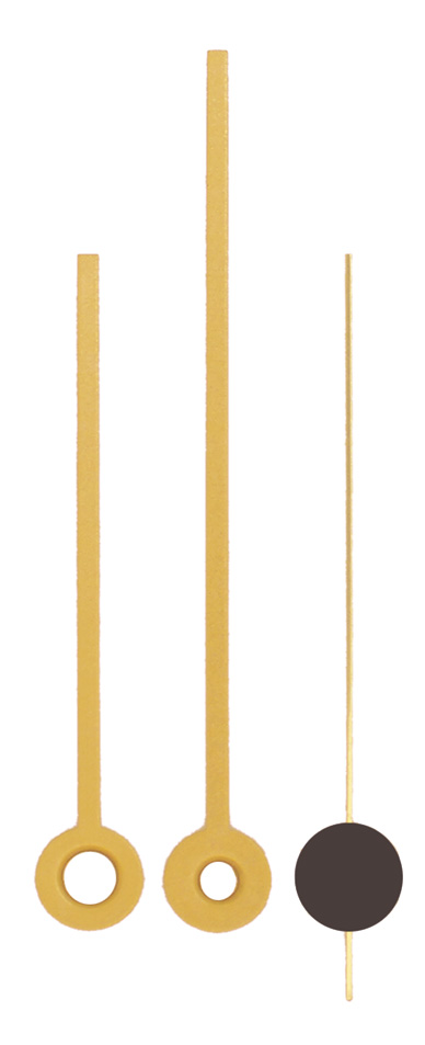 Zeigersatz Funkuhr, gelb, 80/60