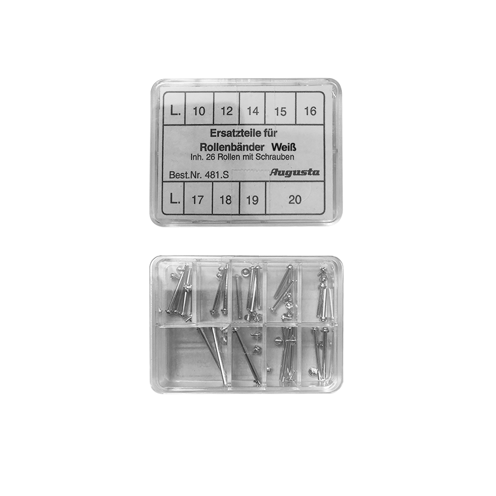 Schraub-Mittelbandstege, weiß, Sortiment 1,45mm